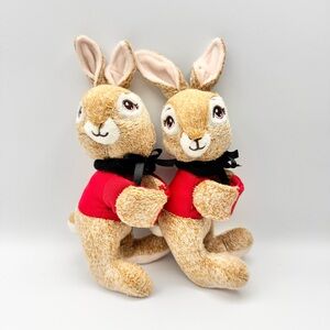 Peter Rabbit TWO Easter Flopsy Wrist Hugger Plush Beatrix Potter